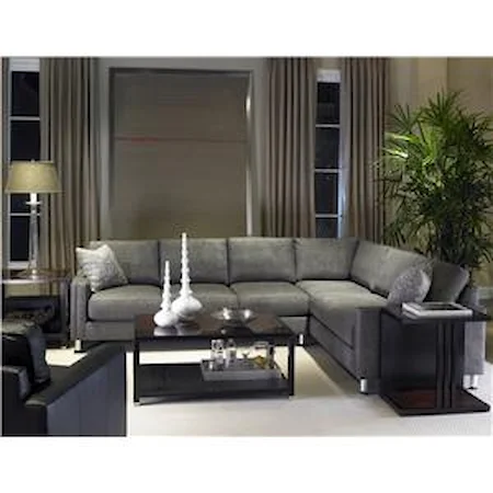 2 Piece Sectional with Metal Legs